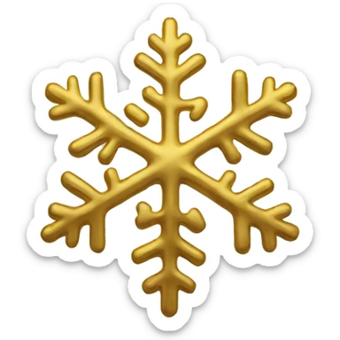 Gold snowflake  sticker