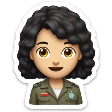 Ministry of Emergency Situations with black hair sticker