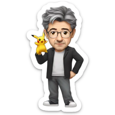 Jean Luc Mélenchon as a pokémon sticker