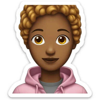 fille avec des couettes sticker