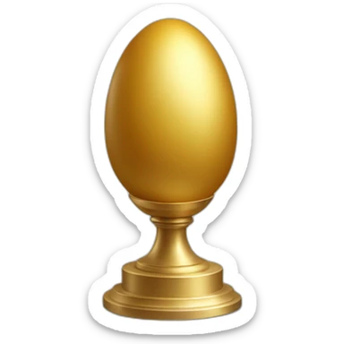 golden belgian egg on pedestal sticker