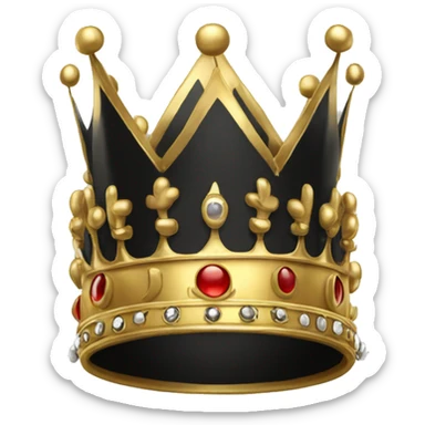 king crown with black detailing and with transparant desi sticker