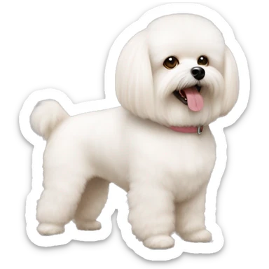 Bichon frise white and a ginger pomeranium sticker