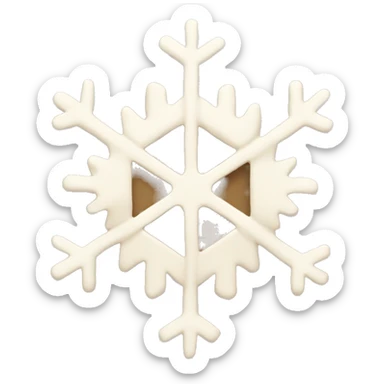 beige snow flake sticker