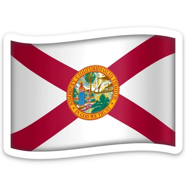 florida flag in god we trust sticker