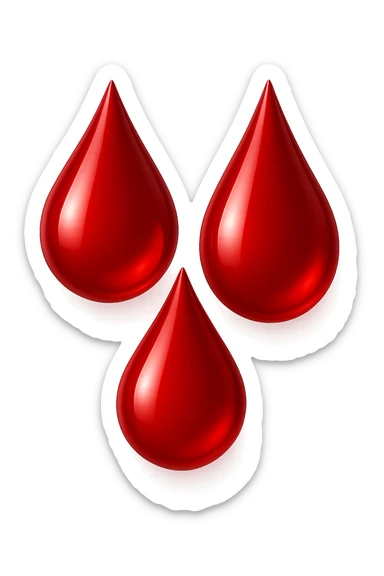 3 gocce di sangue 3d sticker