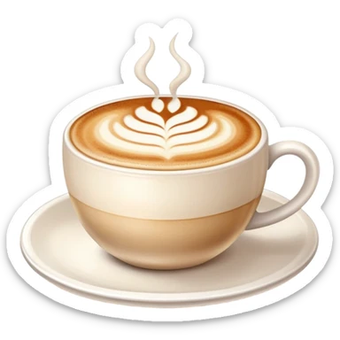 cappuccino with foam art sticker