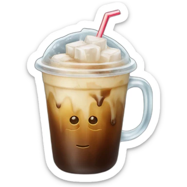 iced coffee with ice sticker