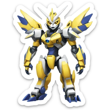 Renamon-Zeraora-Metabee-Medabot-Mecha full body sticker