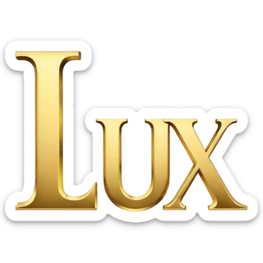 emoji of text "LUX" in times new roman font  sticker