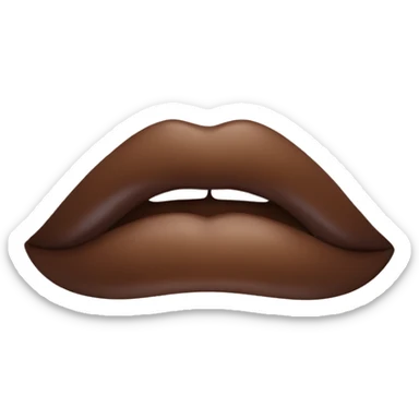 Labial marrón  sticker