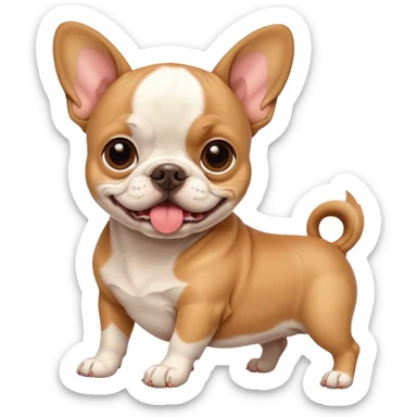 Bulldog and chihuahua  sticker