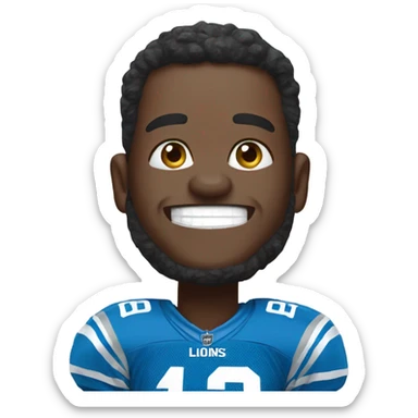 detroit lions football player, celebrating touchdown sticker