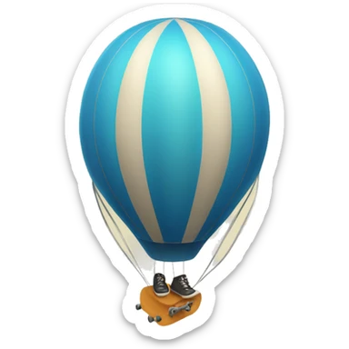 hot-air balloon with skateboard sticker