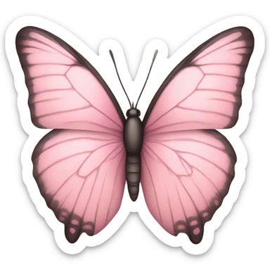 Pastel Pink butterfly sticker