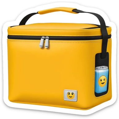 yellow cooler bag sticker