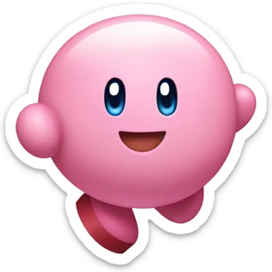 running KIRBY  sticker