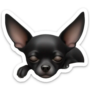  Sleeping black chihuahua  sticker