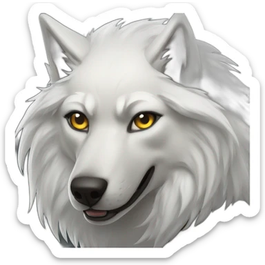 Witcher white wolf sticker