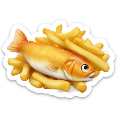 Fish and chips sticker