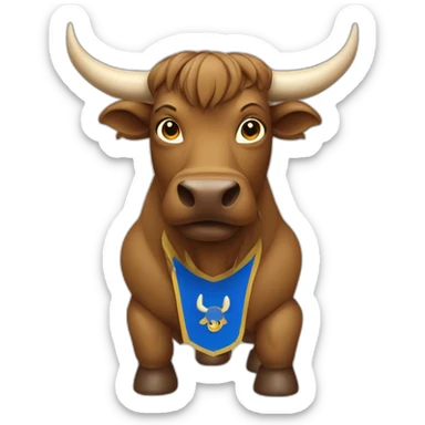 Bull with levski sofia tshirt sticker