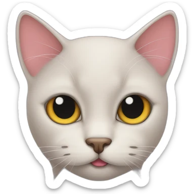 black cat sticking out tongue sad sticker