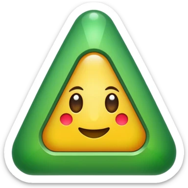 triangulo hacia arriba verde sticker