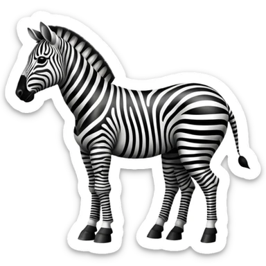 Vintage circus zebra sticker
