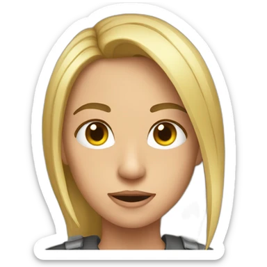 cara con rayo sticker