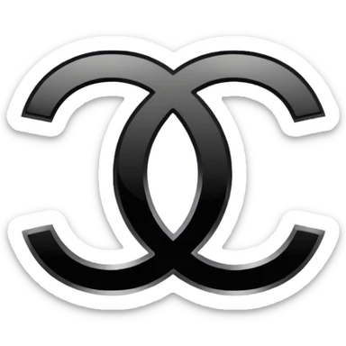 Make the double C Chanel logo sticker