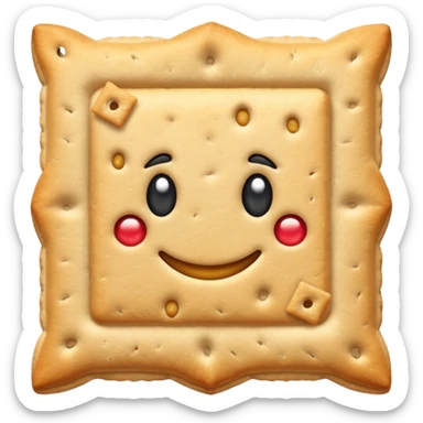 crackers carré aux graines bord lisse sticker