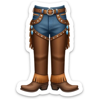 Western chaps sticker