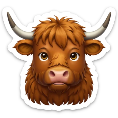 highland cow sticker
