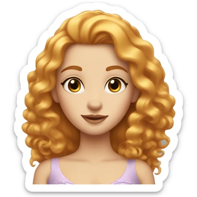 A Princess with ginger, golden hair and Beautiful lashes  sticker