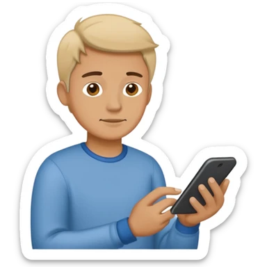 create a hand drawn icon fine line with a men doing habits sticker