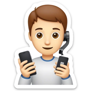 Letra jota animada que muestre telefonos sticker