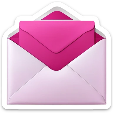 Romantic Red Pink Magenta White Silver Aesthetic Love Letter sticker