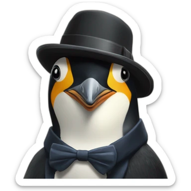 Penguin with tom shelby's hat from peaky blinders sticker