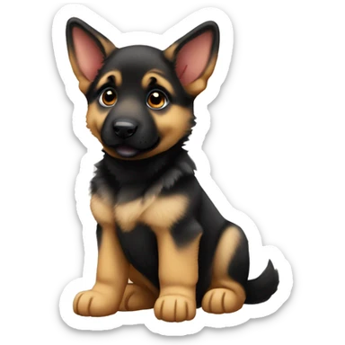 Tiny cute German shepherd puppy  sticker