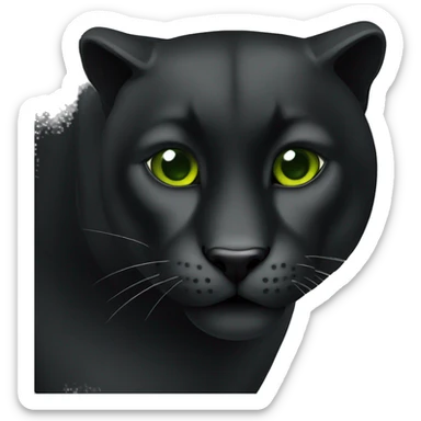 Animal pantera negra con ojos verdes caminando sticker