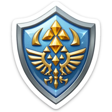 glitter shield Hylian sticker