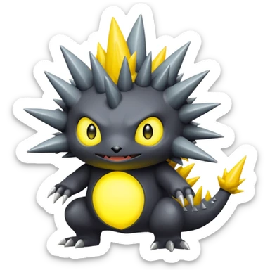 Elemental Dark-type-Electric-type natural Pokémon-Fakémon-creature sticker