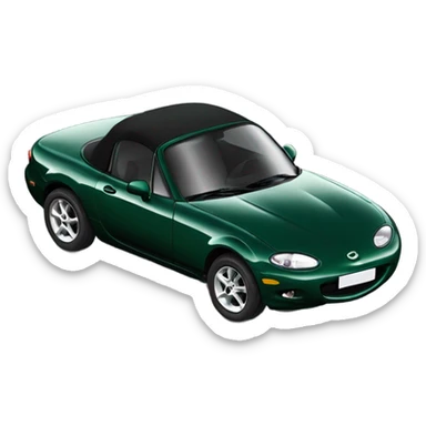 British racing green Mazda Miata hard top   sticker
