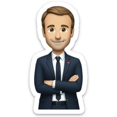 macron qui monte une vidéo sticker