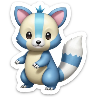 Palkia-Oshawott-Furret-fusion sticker