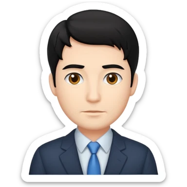 consulting man with black hair sticker