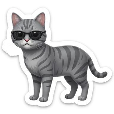 Cat wearing sunglasses sticker
