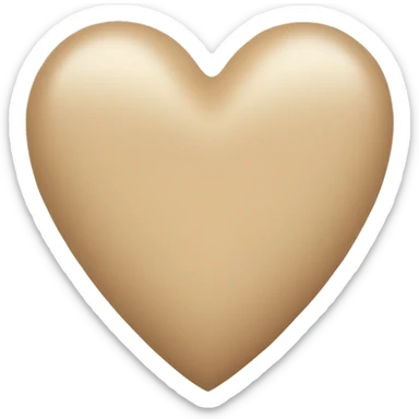 Beige heart sticker