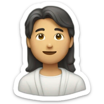 Asian male Berkeley student hugging jesus christ sticker