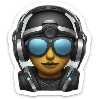 futuristic dj gear sticker